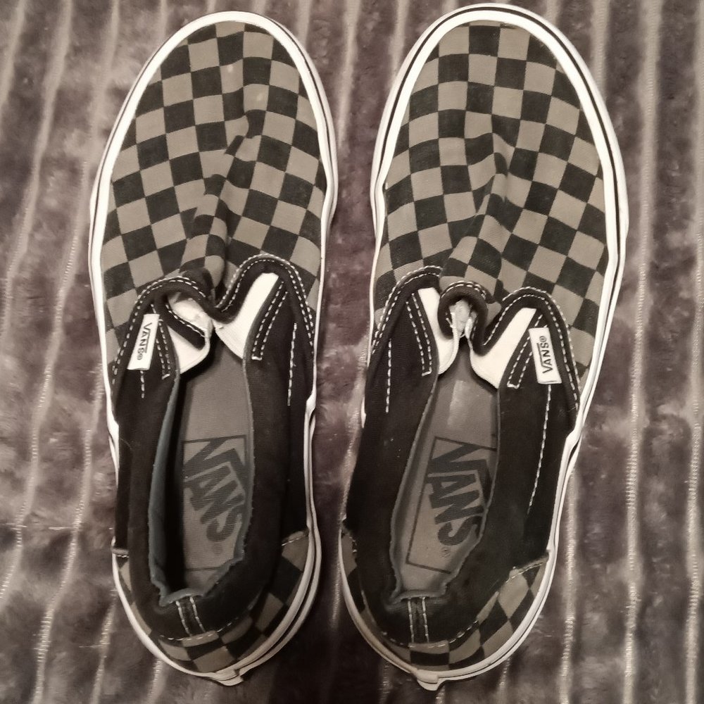 Checkered Vans Classic Slip-On Shoes